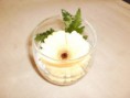 Klein glas met bloem